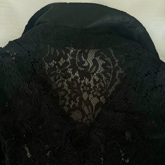 L'AGENCE Kaiya 3/4 Sleeve Black Lace Dress - Size X-Large - Picture 11 of 12